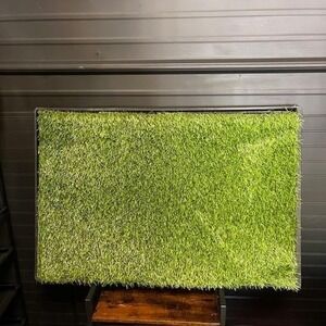 Artificial Grass Pet Training Turf Rug With Tray Indoor Outdoor Faux Green Lawn